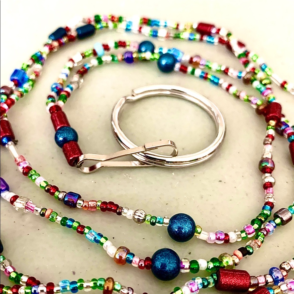 Lanyard- Blue, Red & White